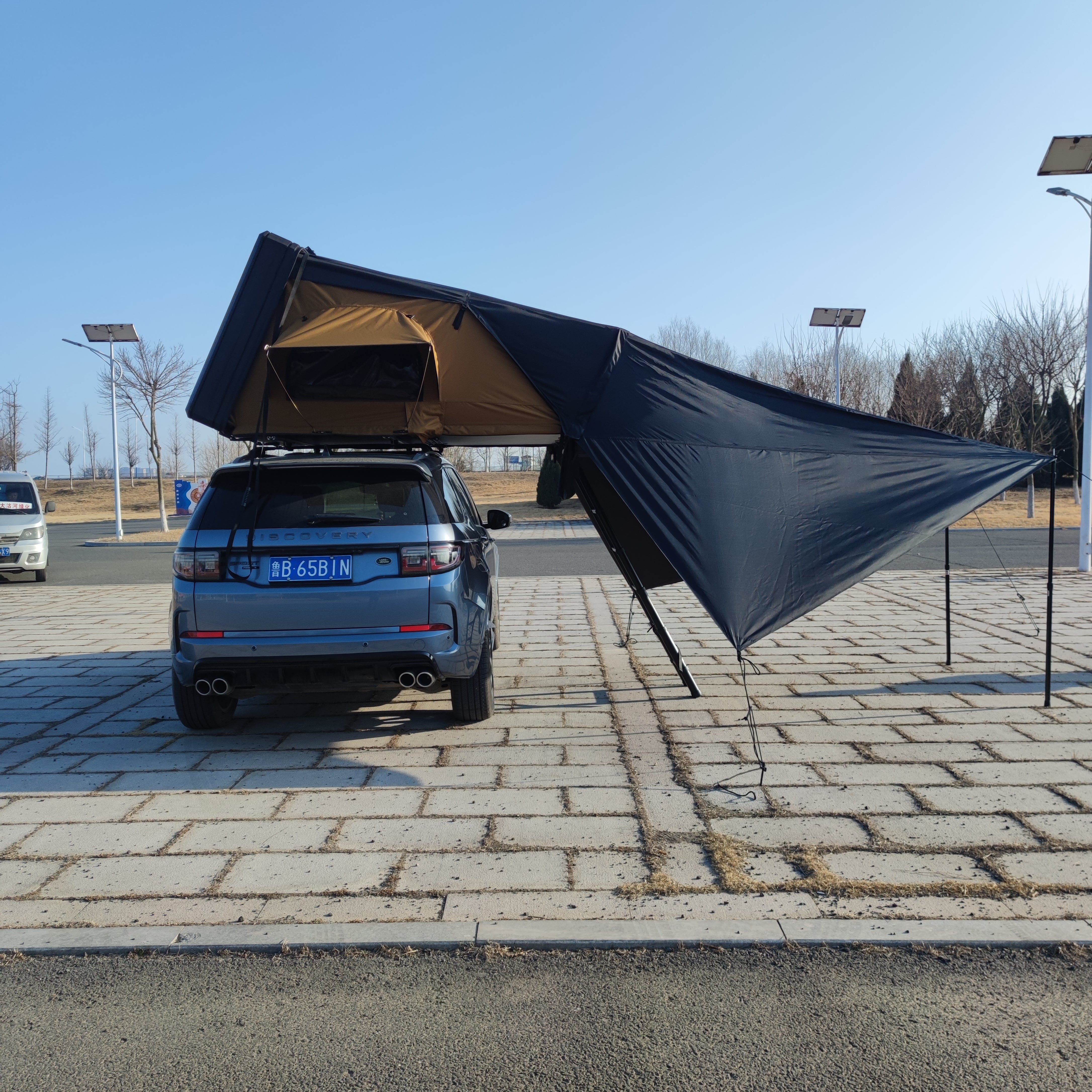 Tenda da tetto per auto con tetto rigido alto in alluminio